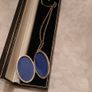 vintage Silver Oval locket and chain Image 2