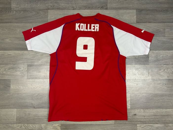 Genuine Vintage 2004 Puma Czechia Jan Koller Home Jersey Shirt Mens Large