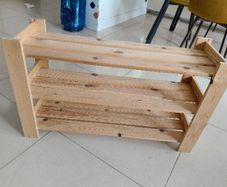 Wooden shoe rack