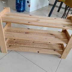 Wooden shoe rack
