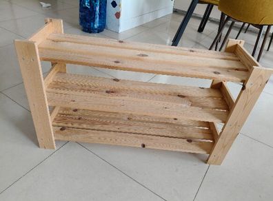 Wooden shoe rack