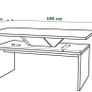Rectangular White Oak Coffee Table With Shelf Image 10