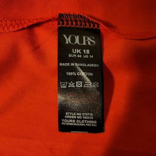 Yours orange dress, Size 18, BNWT