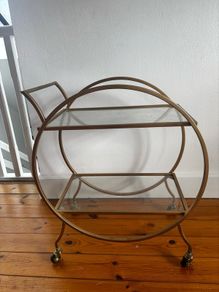 Gold drinks cart