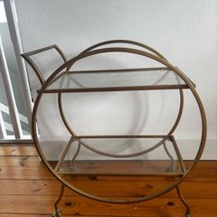 Gold drinks cart