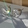 Vintage Hallmarked Silver White Sapphire Earrings Image 9