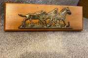 Vintage Brass Horse Key Hanger Wall Mounted