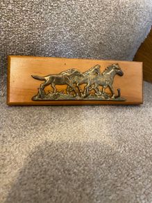 Vintage Brass Horse Key Hanger Wall Mounted