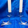 Silver plated candle holders Image 2