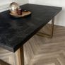 Black and gold herringbone table Image 7