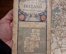 Michelin map of Ireland. Dublin- Birr No 28. Circa 1915-25
