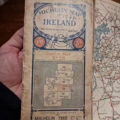 Michelin map of Ireland. Dublin- Birr No 28. Circa 1915-25