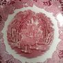 MASONS Red White Patent Ironstone "Vista"   Soup Rimmed Bowl Image 3