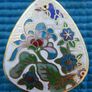 Vintage Pendant, Magnifying Glass, Asian Chinese Enamel,  Flowers Image 8