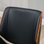 Vintage design office chair height adjustable 360 swivel chrome base 51 x 65.5 x 86-96 cm gray Image 3