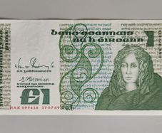 1 Punt Pound Ireland 1989 Queen Medb Banknote