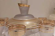 Vintage Glass Liquor Decanter Set