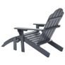 Garden Chair with Ottoman Wood Grey Image 7