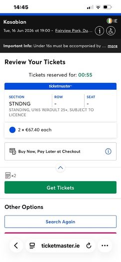 Kasabian Tickets x2