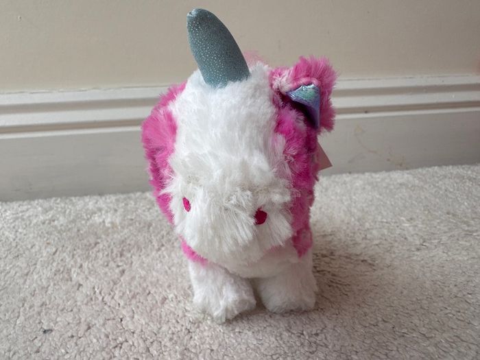 Little Live Pets Scruff-a-lots Cutie Cuts Series 2 Pink Unicorn Soft Plush approx. 11 cm. Used Please see photos
