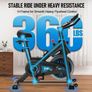 Exercise Bike, Professional Spin Bike with Super Quiet Magnetic Resistance, Indoor Cycling Bike with Shock Absorption, Comfortable Seat for Home Gym 350LBs Capacity (bule with APP Image 3