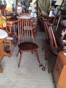 Vintage Ercol moustache Windsor dining chairs