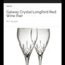 Galway crystal  Longford red wine collection glasses.24%lead Image 6