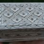 Wooden Carved Box | White Washed 4,6" x 3" H-2,2" Image 2