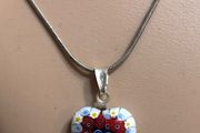 sterling silver heart pendant necklace