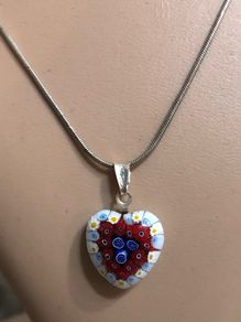 sterling silver heart pendant necklace