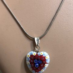 sterling silver heart pendant necklace