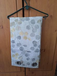 Lovely grey and yellow long curtains