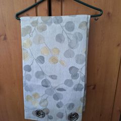 Lovely grey and yellow long curtains