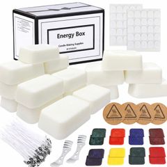 Candle Making Kit, DIY Candle Making Supplies, Enough Soy Wax for Making Candle, 50pcs Candle Wicks Stickers, 8 Color Dye Wax, 4pcs Insulation Mats, Candle Wax, Candle Making Kits