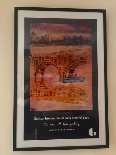 Large GIAF Galway Arts Festival Poster Framed 2020 Jennifer Cunningham