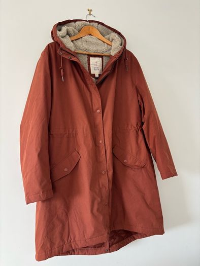 Seasalt Cornwall Brown Plant Hunter Cotton Waterproof Coat
