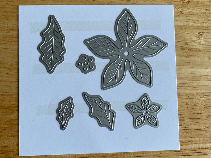 Poinsettia and holly cutting dies