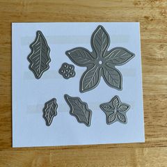 Poinsettia and holly cutting dies