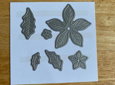 Poinsettia and holly cutting dies