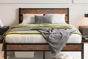 King Size Bed Frame with Wooden Headboard Bed Frames