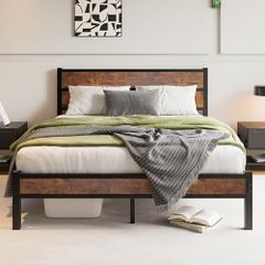 King Size Bed Frame with Wooden Headboard Bed Frames