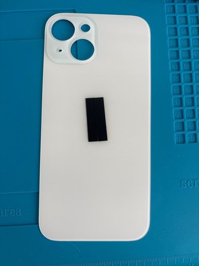 OEM Style iPhone 15 Replacement Rear Back Glass Panel Cover - White (Big Hole)