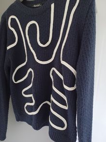 Twist brand navy and cream jumper