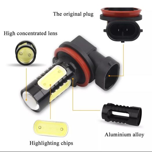 x2 LED Hb4, 9006 foglight bulbs