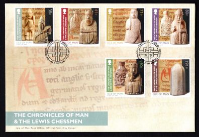 2013 Isle of Man The Chronicles of Man & The Lewis Chessmen Commemorative Stamps First Day Cover (FDC)