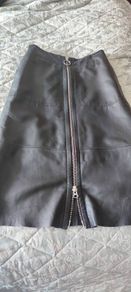 real leather skirt
