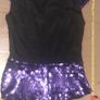 Oasis Purple Sequin Black top Size 8 Image 2