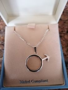 Newbridge Silver Symbol Pendant and Box Chain