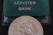Silver Padraig Pearse 10 Shilling 1966 UNC coin in Munster and Leinster holder
