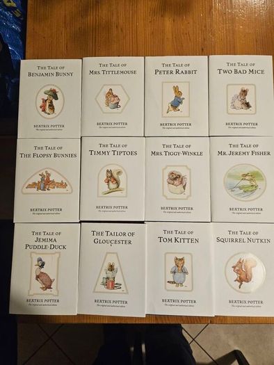 The World Of Peter Rabbit Box One By Beatrix Potter. 12 beautifully illustrated books in Beautiful Illustrated Carring Case. All In Very Good Condition.  See Photos For Same.